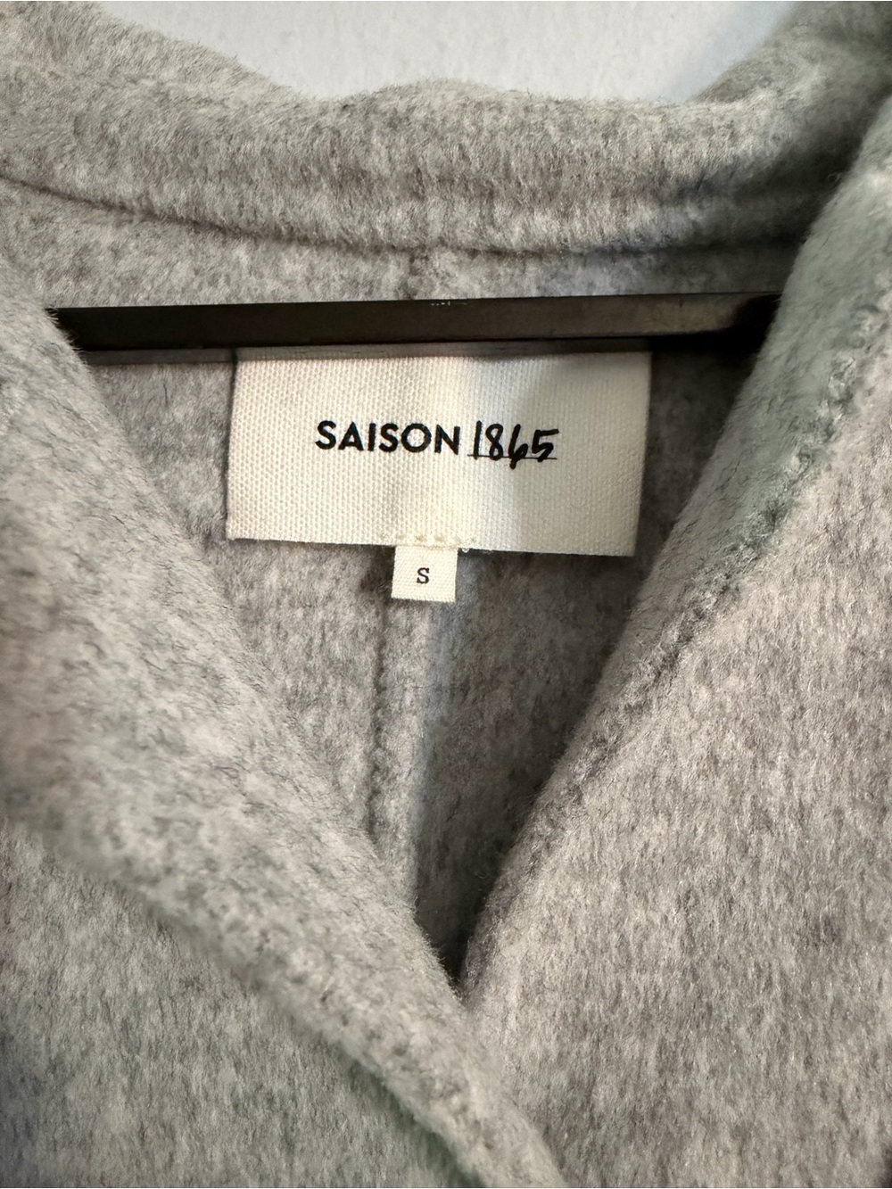 Saison 1865 Vace Mixed Wool Button Front Jacket In Grey - Picture 4 of 10